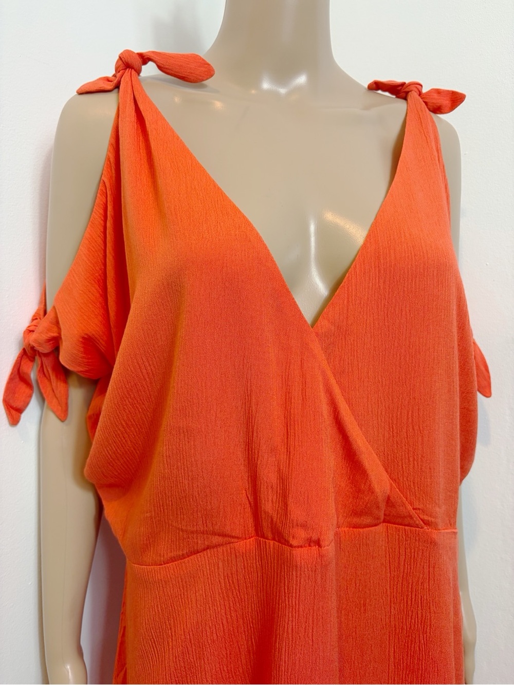 Anthropologie Pepaloves Coral Jenna Tie Oversized Dress SEE DESCRIPTION